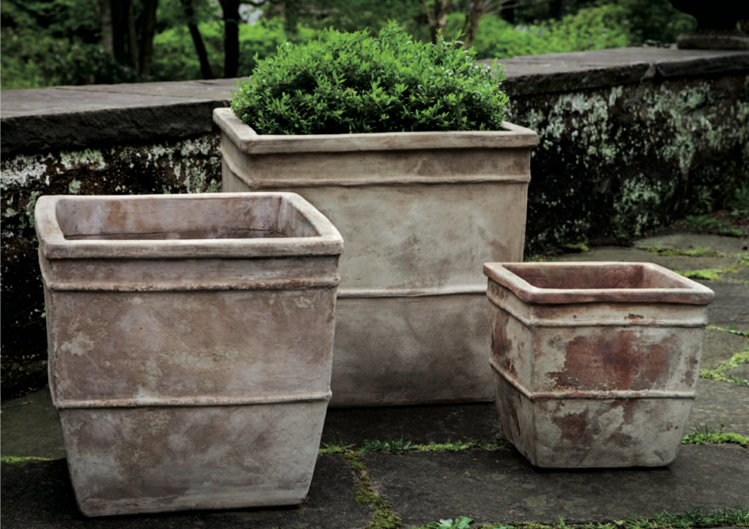 Antico square planter - Antico terra cotta